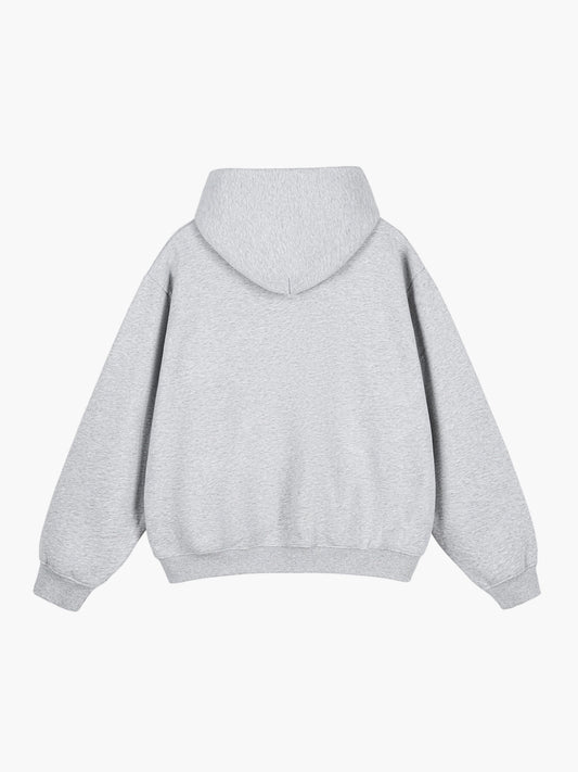 Grey Fleeced Hoodie
